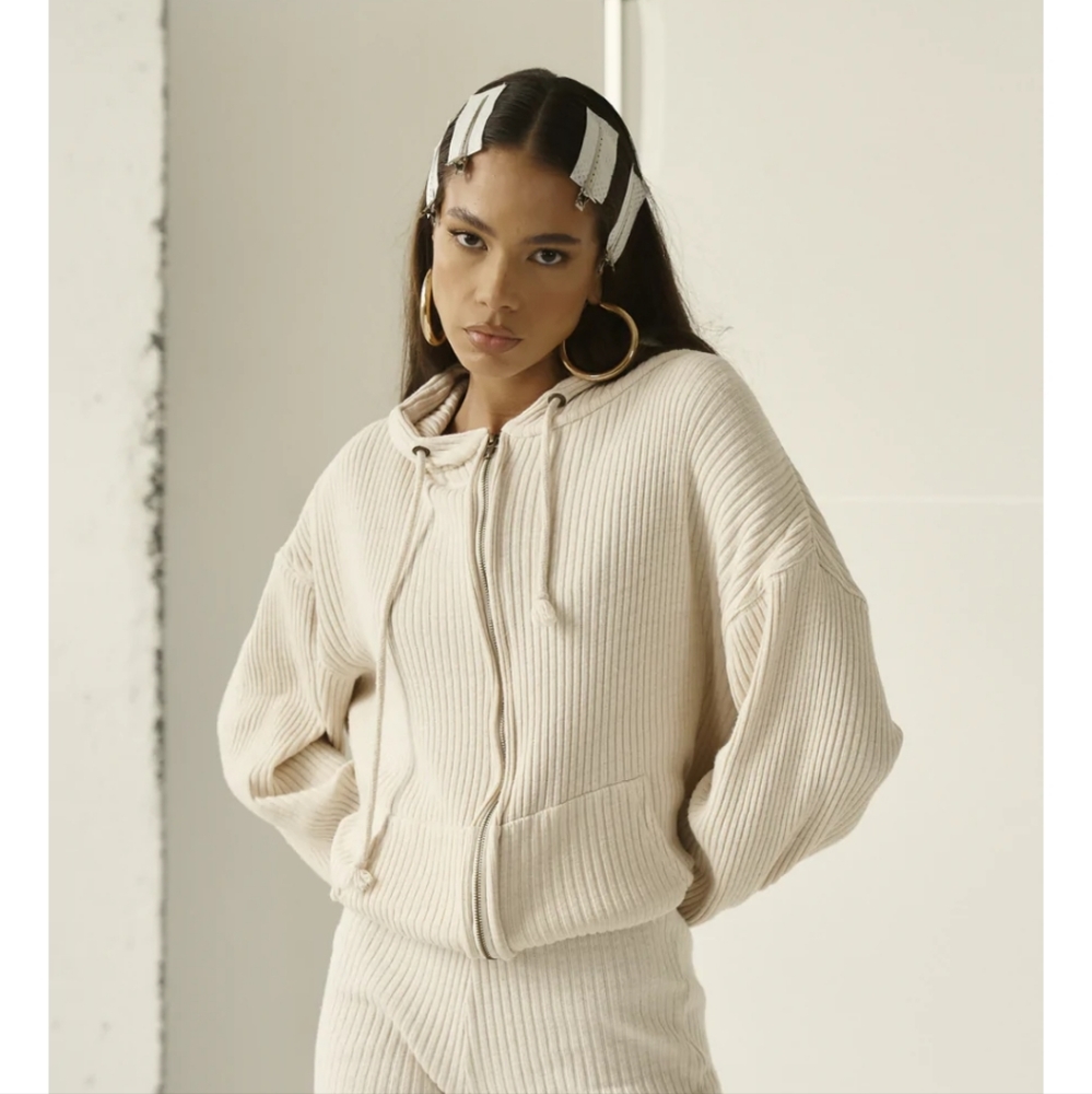 Sisters and Seekers oversized knit hoodie